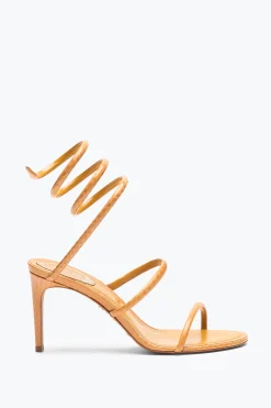 SANDALE CLEO EN CUIR D’AYERS AMBRE 80