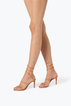SANDALE CLEO EN CUIR D’AYERS AMBRE 80