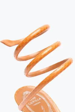 SANDALE CLEO EN CUIR D’AYERS COGNAC 80