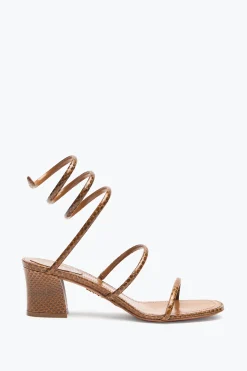 SANDALE CLEO EN CUIR D’AYERS COGNAC 50