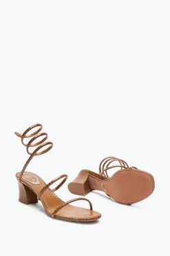 SANDALE CLEO EN CUIR D’AYERS COGNAC 50