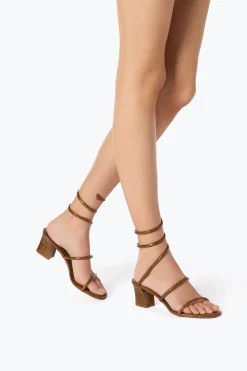 SANDALE CLEO EN CUIR D’AYERS COGNAC 50