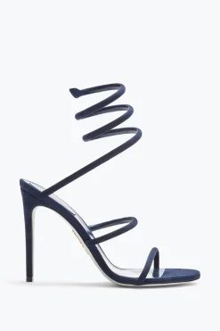 Sandale Cleo en daim bleu 105