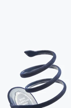 Sandale Cleo en daim bleu 105