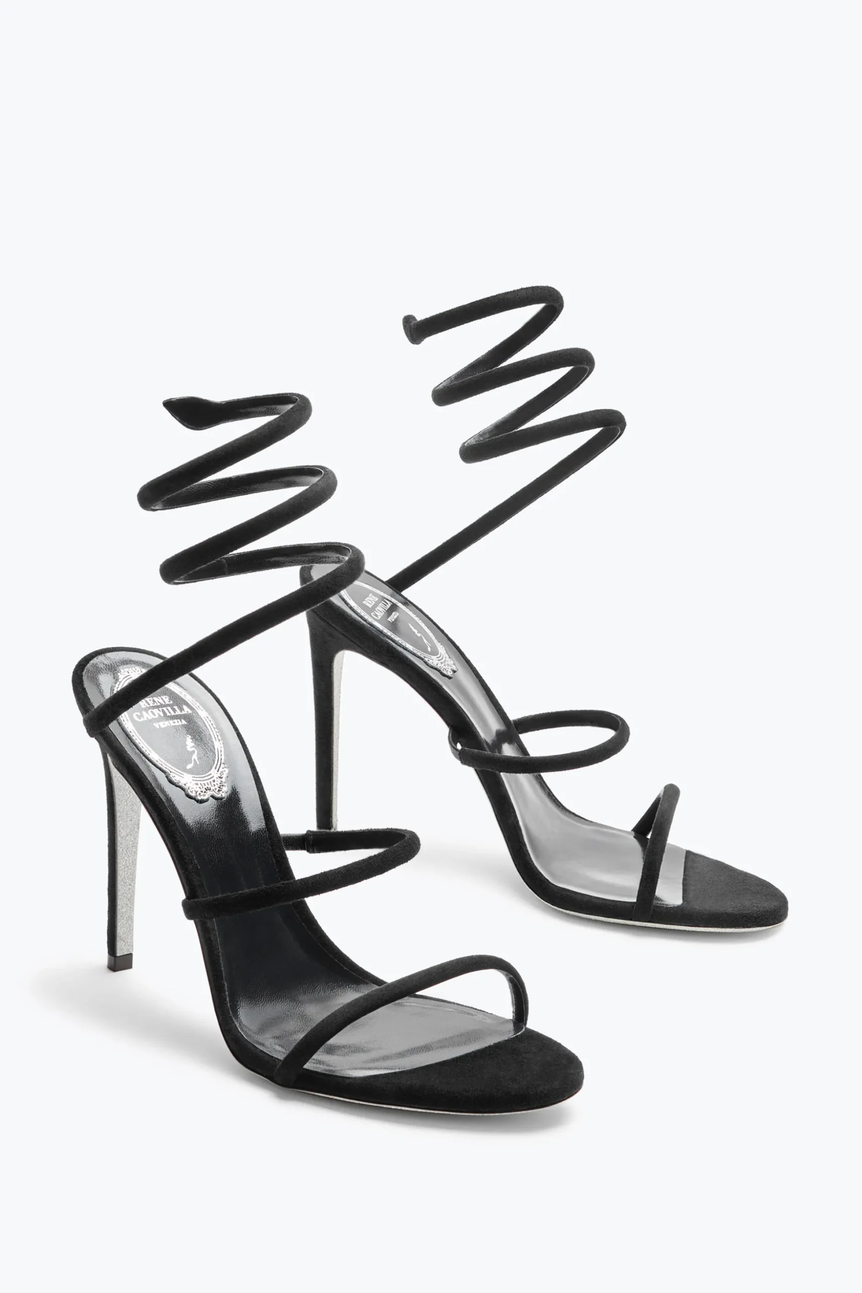 Sandale Cleo en daim noir 105