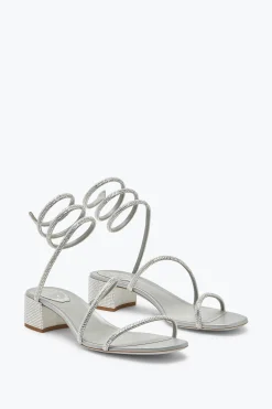 Sandale Cleo Grise Avec Cristaux 35