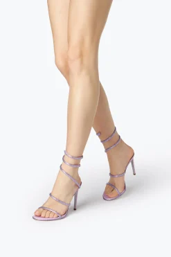 Sandale Cleo mauve avec cristaux 105