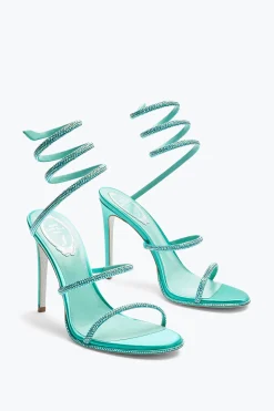Sandale Cleo turquoise avec cristaux 105