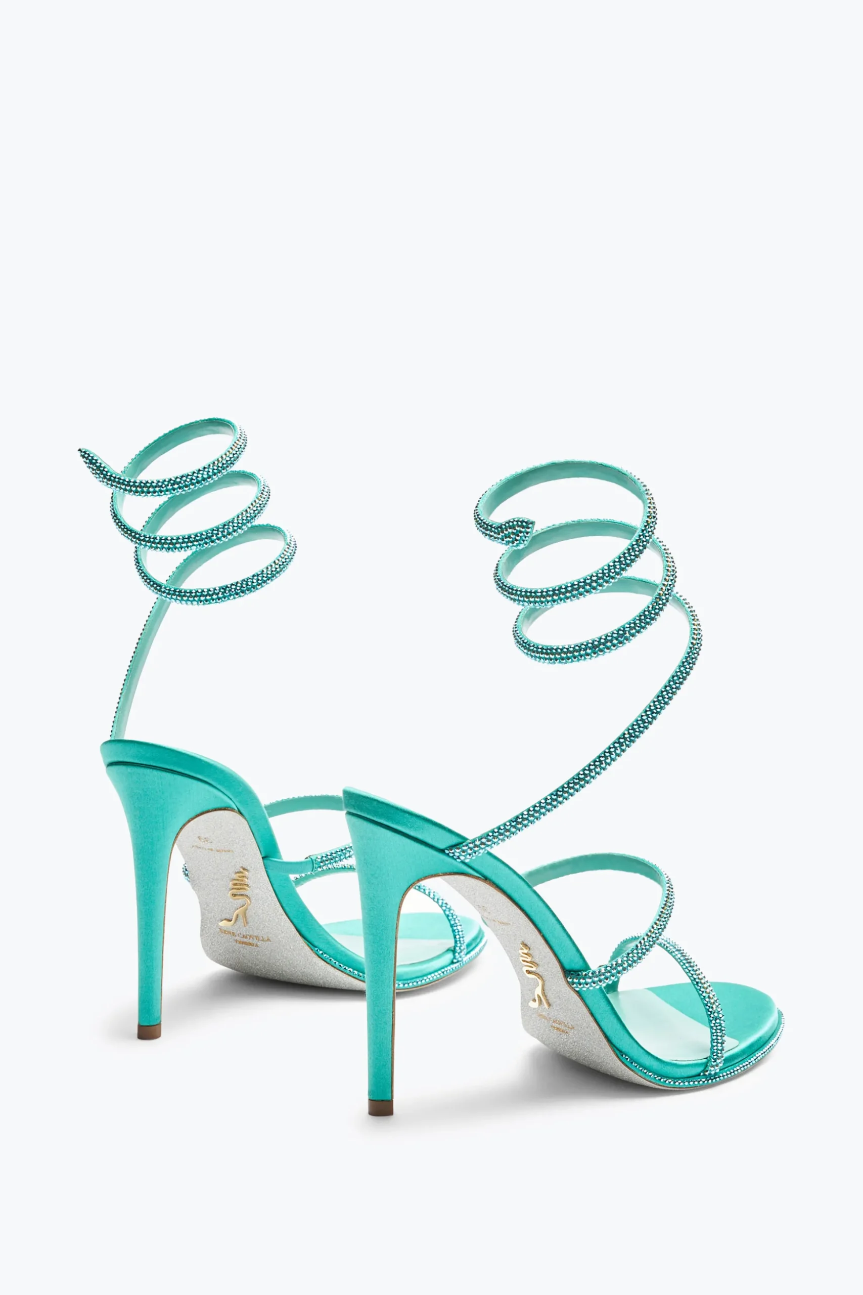 Sandale Cleo turquoise avec cristaux 105