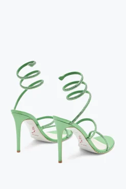 Sandale Cleo vert menthe avec cristaux 105