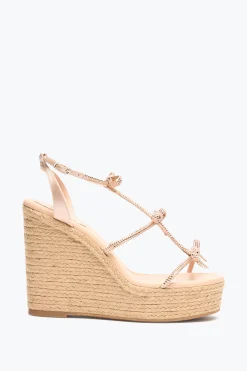 SANDALE COMPENSÉE CATERINA ROSE POUDRÉ 120