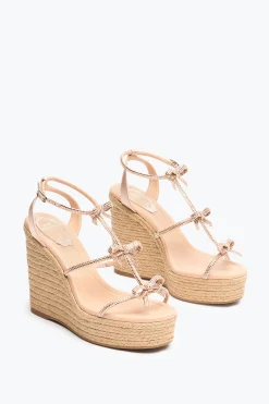 SANDALE COMPENSÉE CATERINA ROSE POUDRÉ 120