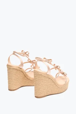 SANDALE COMPENSÉE CATERINA ROSE POUDRÉ 120