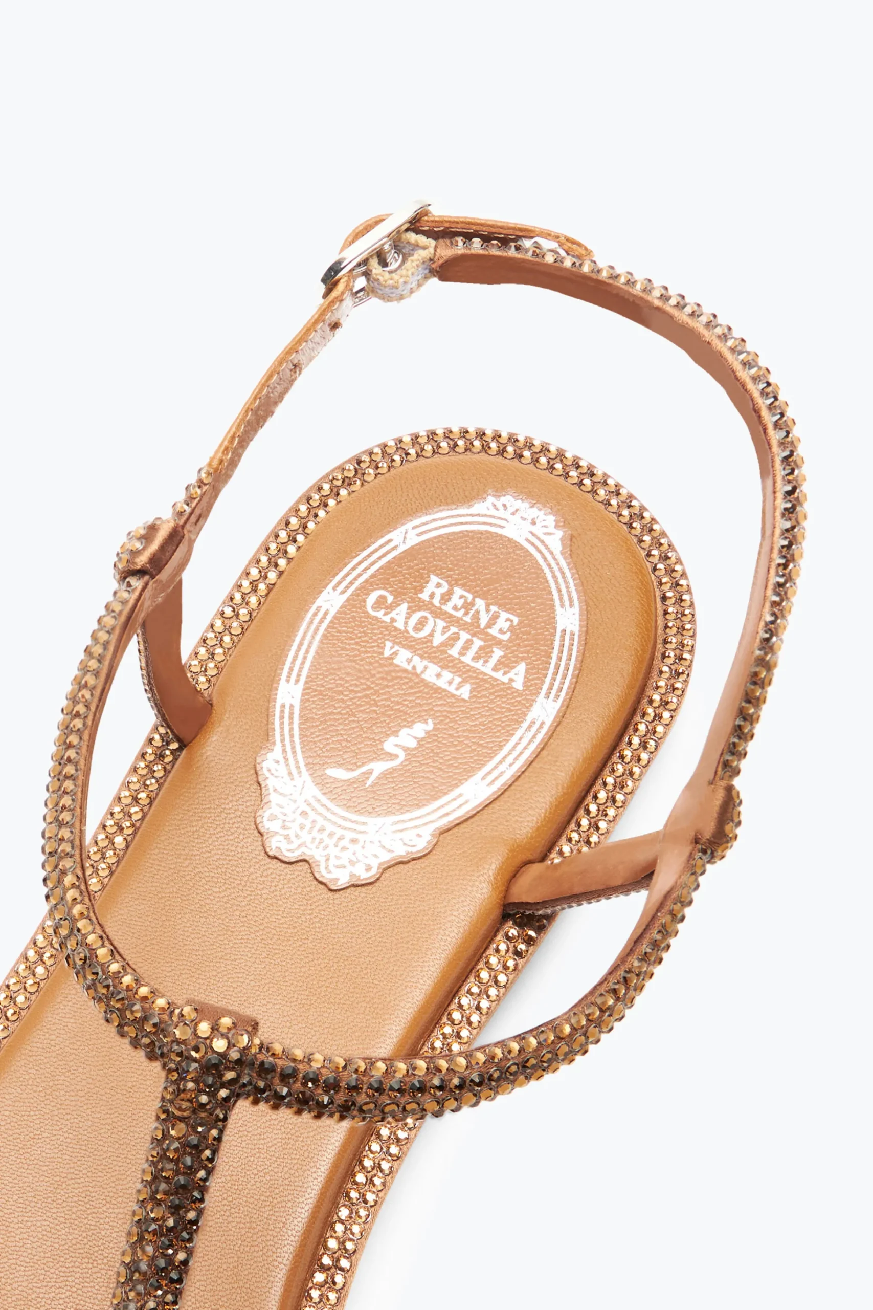 Sandale Diana Cognac avec cristaux 10