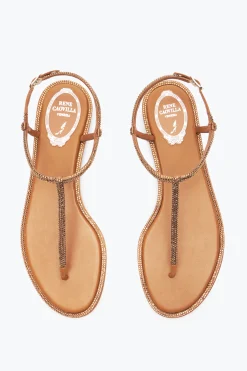 Sandale Diana Cognac avec cristaux 10