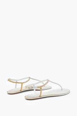 Sandale Diana ivoire avec cristaux or et argent 10