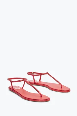 Sandale Diana Rouge Avec Cristaux 10