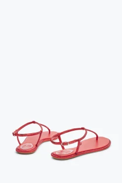 Sandale Diana Rouge Avec Cristaux 10