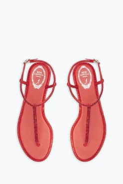 Sandale Diana Rouge Avec Cristaux 10
