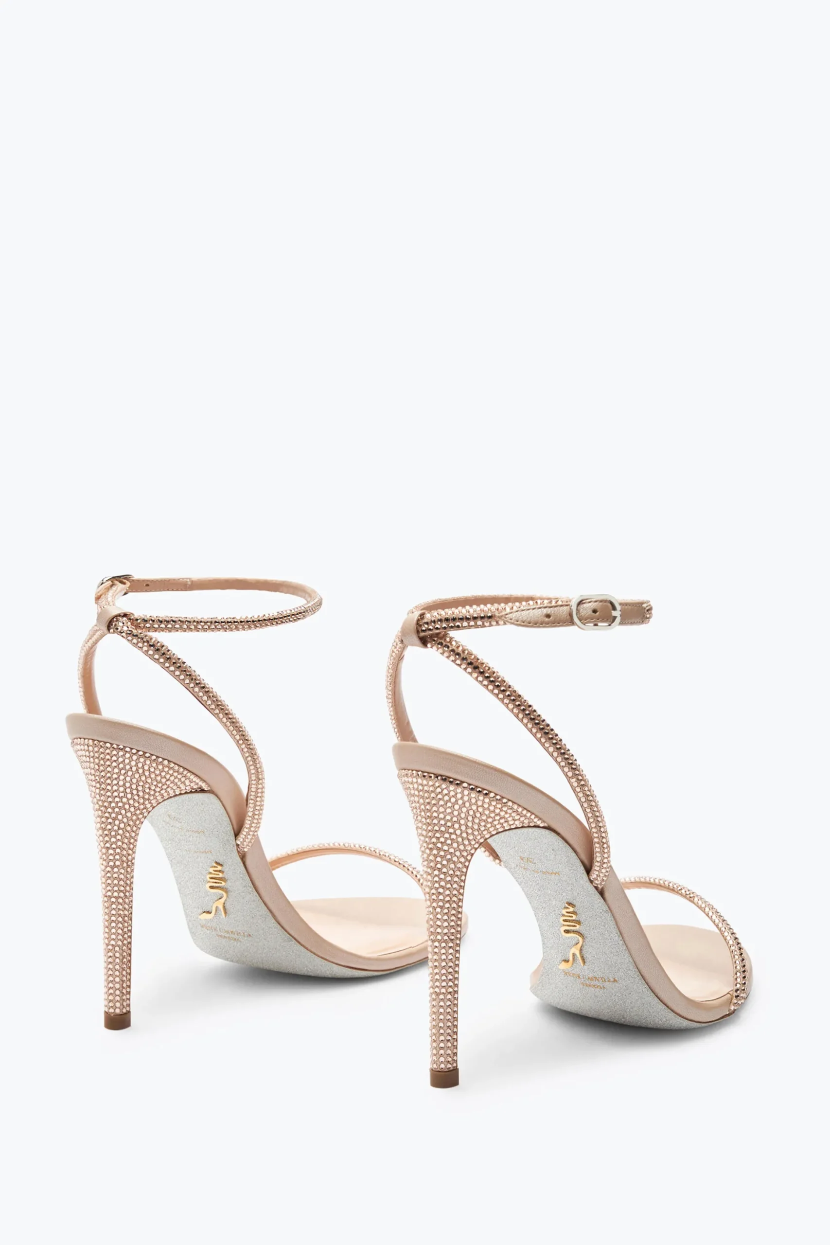 Sandale Ellabrita Rose Poudré Avec Cristaux 105