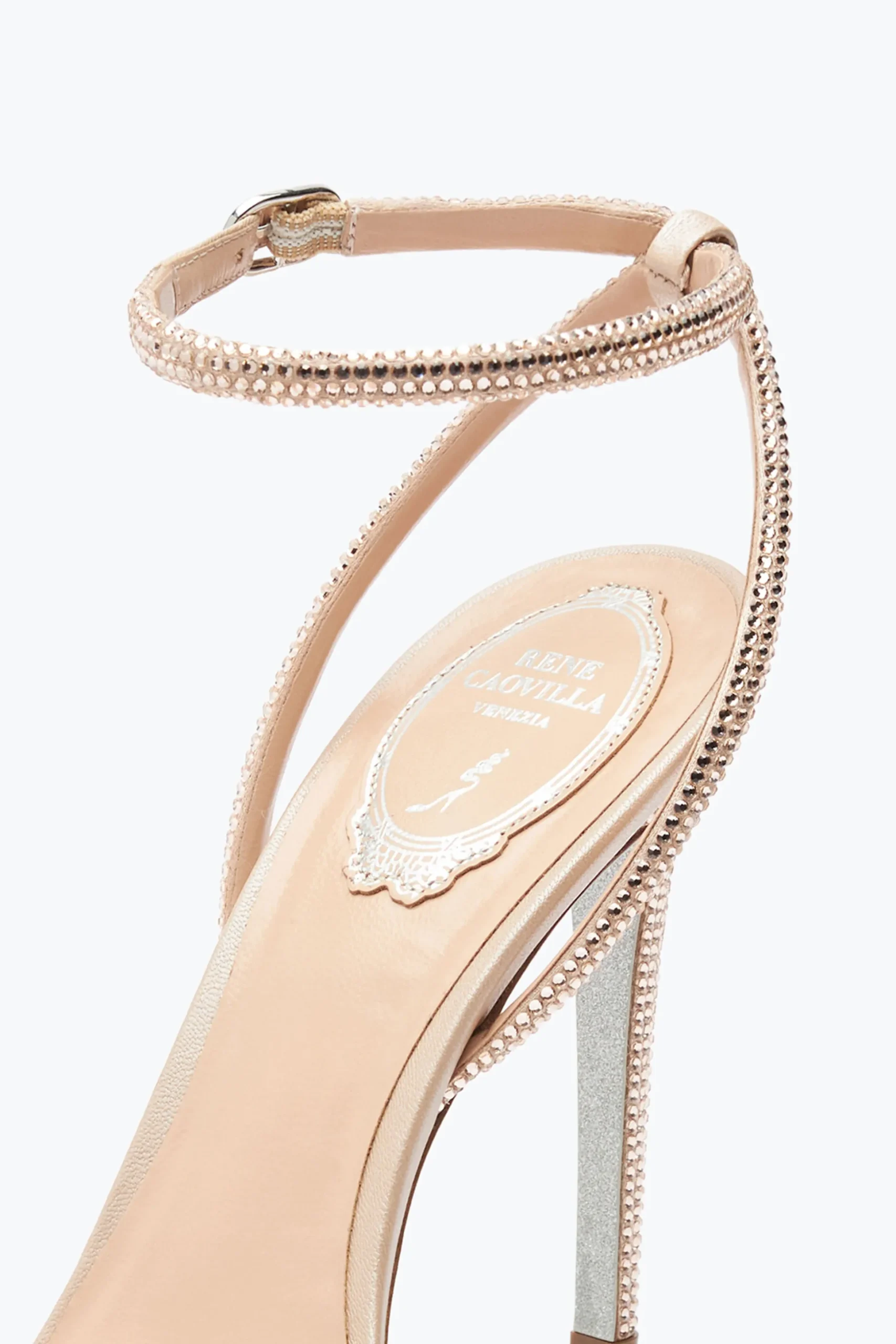 Sandale Ellabrita Rose Poudré Avec Cristaux 105