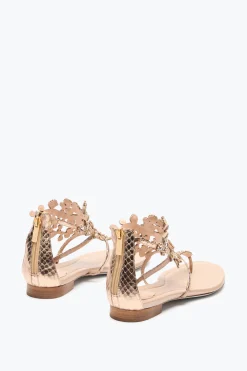 SANDALE ENTREDOIGT VENEZIANA EN CUIR D’AYERS DORÉ 10