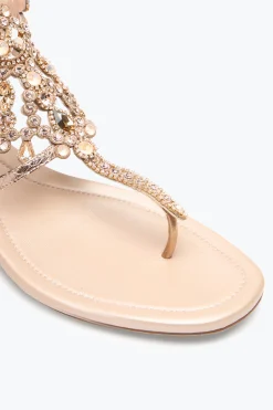 SANDALE ENTREDOIGT VENEZIANA EN CUIR D’AYERS DORÉ 10