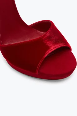 Sandale Margot En Velours Rouge 120