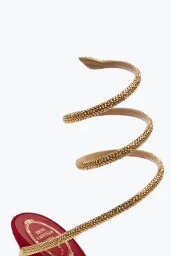 Sandale Margot En Velours Rouge 120