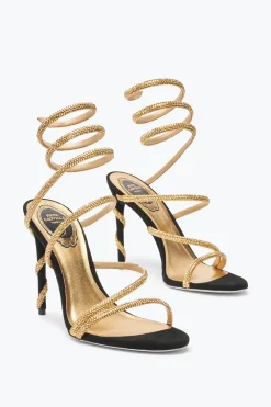 Sandale Margot Noir Et Or 105