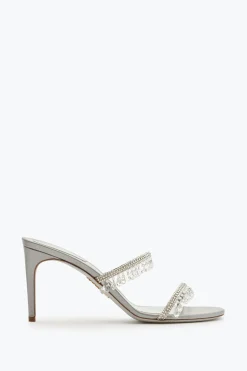 Sandale mule Chandelier gris perle 80
