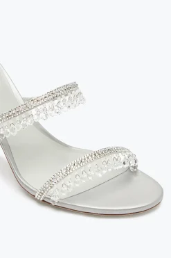 Sandale mule Chandelier gris perle 80