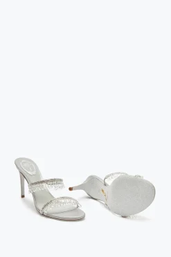 Sandale mule Chandelier gris perle 80