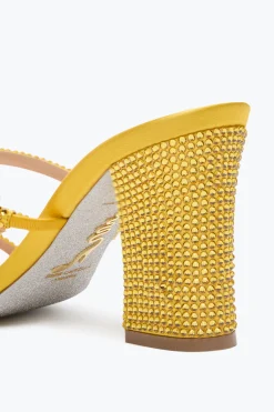 SANDALE MULE NICOLE JAUNE 80