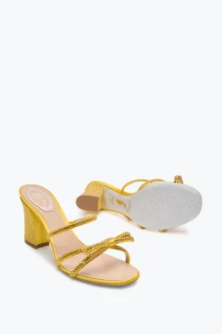 SANDALE MULE NICOLE JAUNE 80