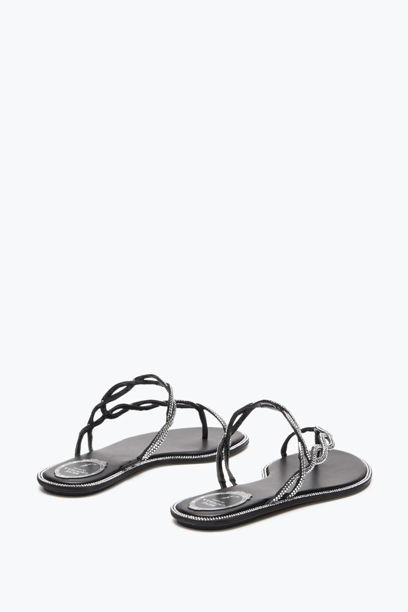 SANDALE PLATE BRAID NOIRE 10