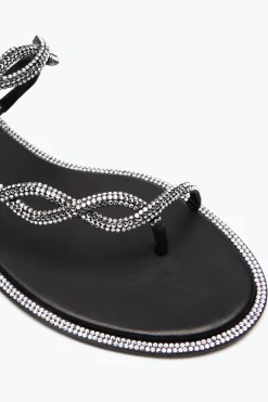 SANDALE PLATE BRAID NOIRE 10
