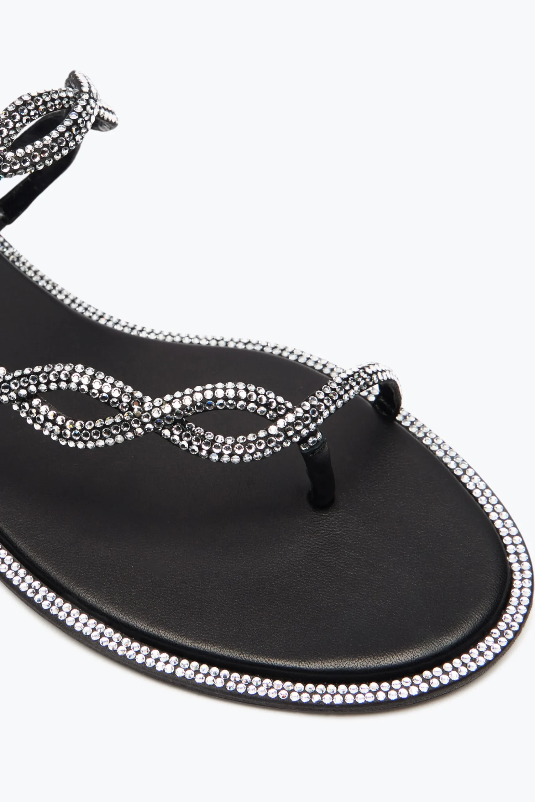 SANDALE PLATE BRAID NOIRE 10
