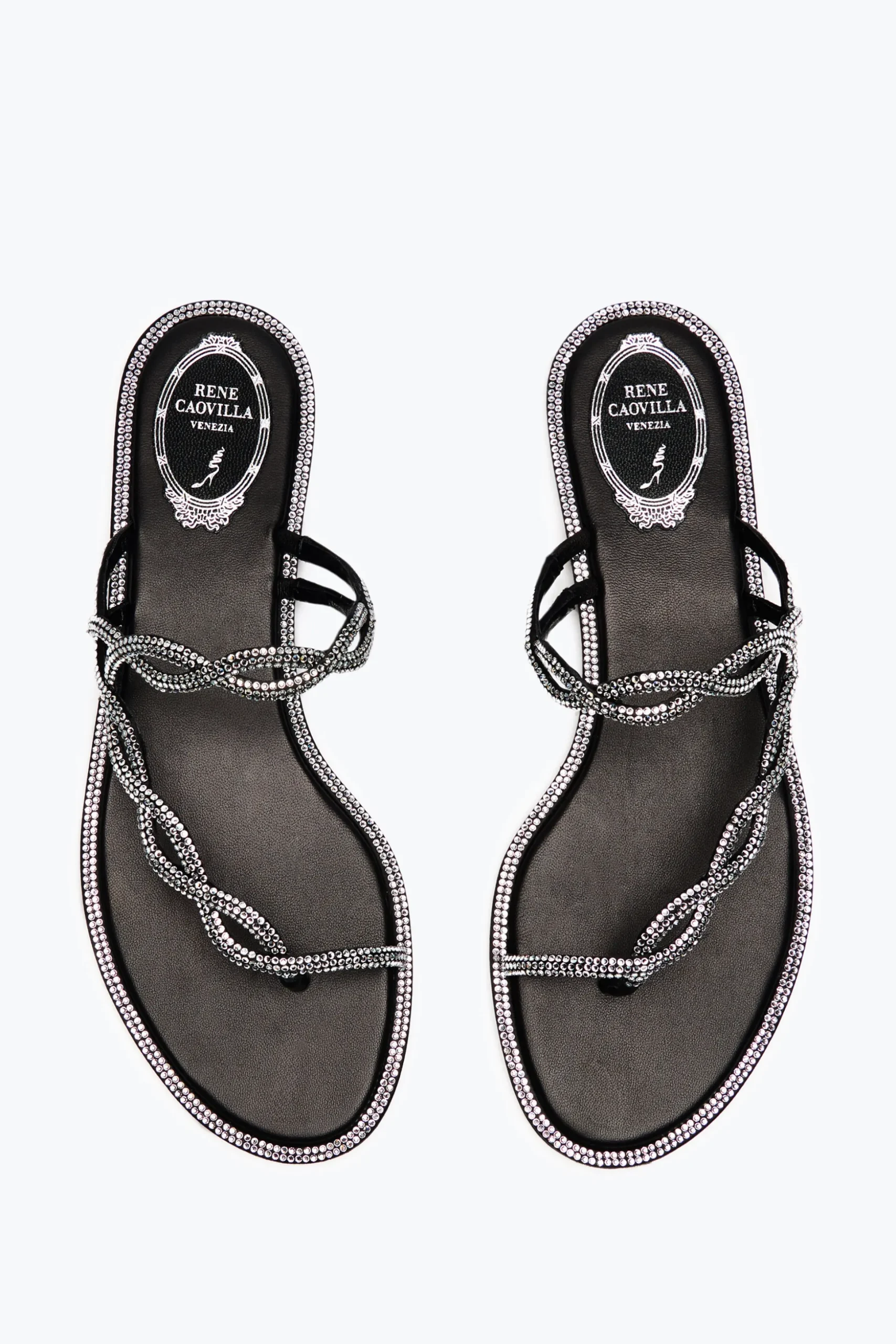 SANDALE PLATE BRAID NOIRE 10