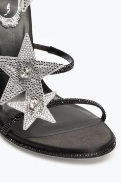 SANDALE SUPER CLEO STAR NOIR & ARGENT 105