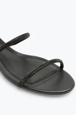 Sandale Supercleo Noire Avec Cristaux 10
