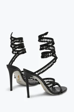 Sandales À Talons Aiguilles Noires Chandelier