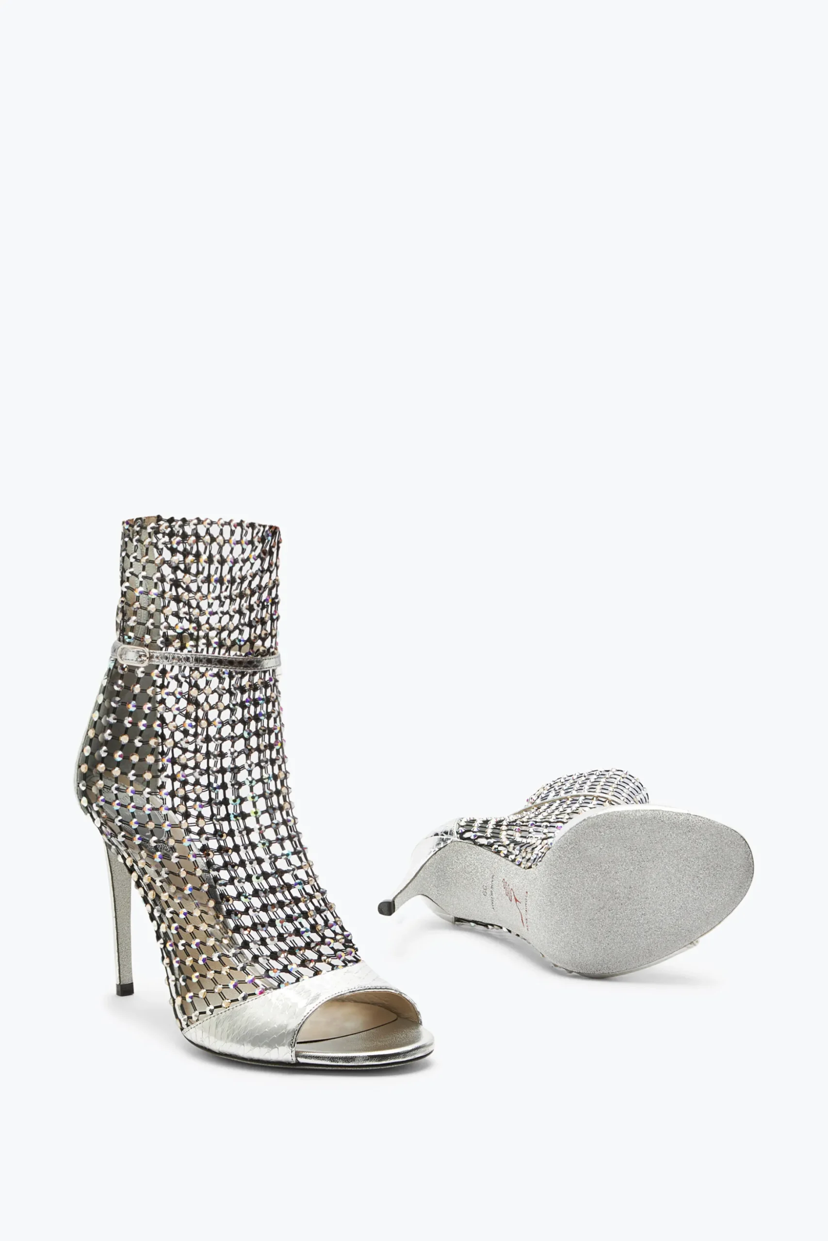 Sandales Avec Talons À Aiguilles Argent Galaxia
