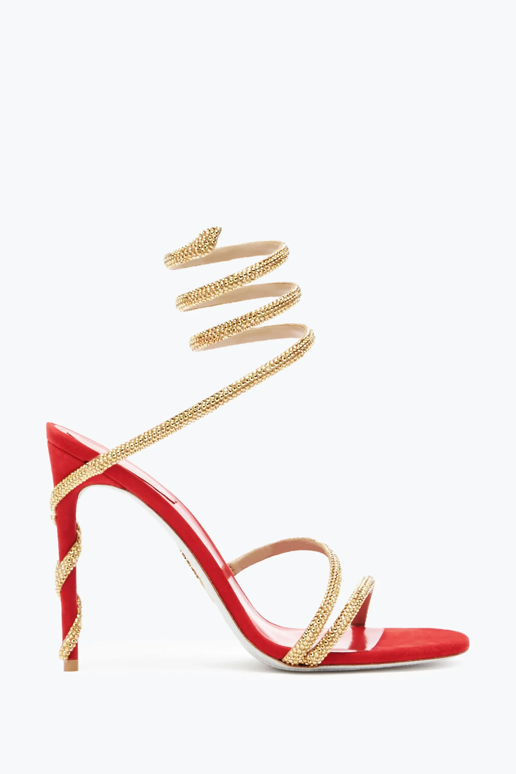 Sandales Bijoux En Rouge À Talon Margot