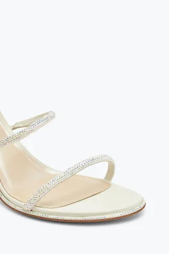 Sandales De Soirée En Satin Blanc Cleo