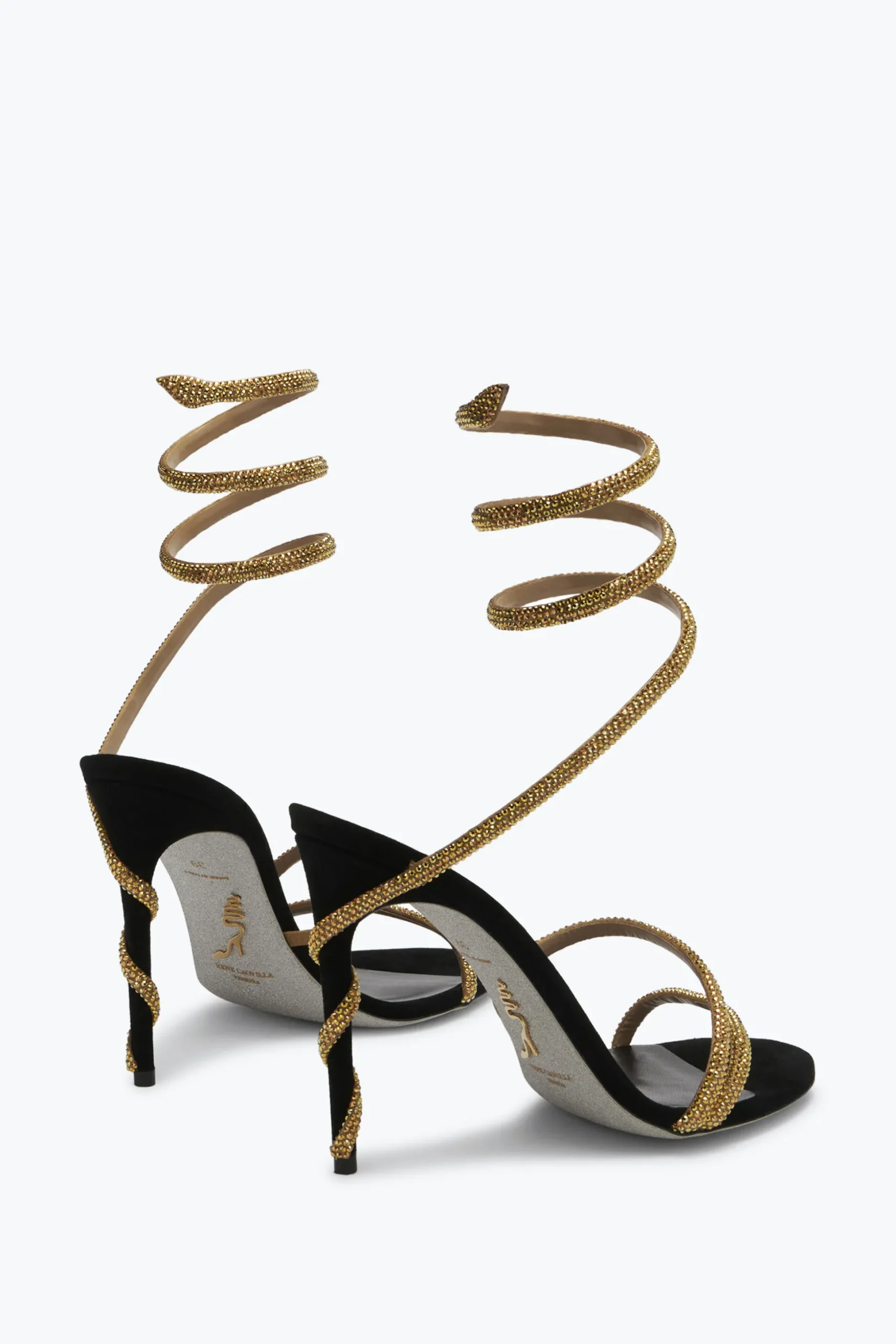 Sandales-bijou Margot Snake noires 105