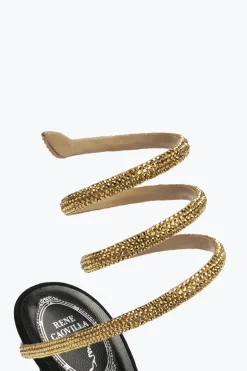 Sandales-bijou Margot Snake noires 105