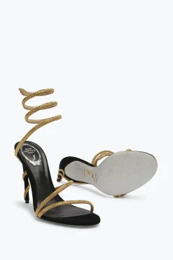 Sandales-bijou Margot Snake noires 105