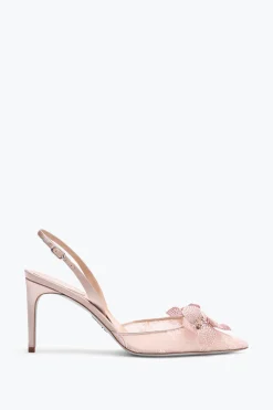 Slingback Floriane rose poudré 80