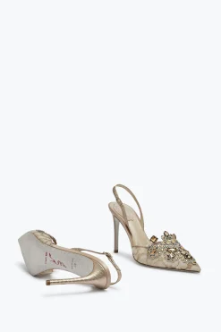 Slingbacks Décorés Doré Veneziana